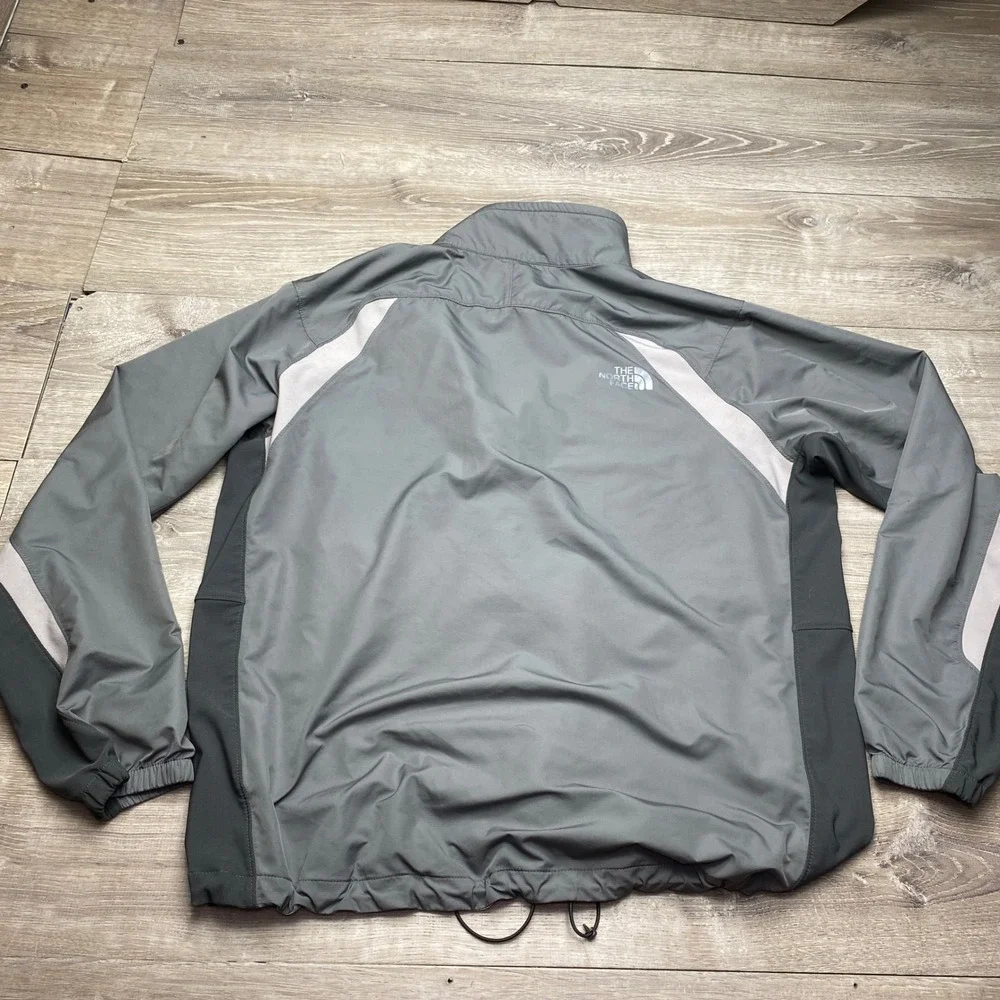 The North Face Windbreaker Jacket Mens XL Grey Colorblock‎ Full Zip Hiking